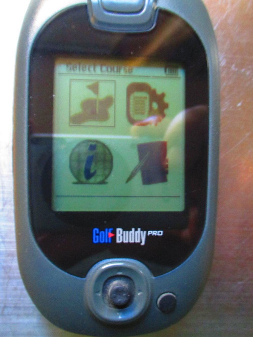 Golf Buddy Pro with Clip Attachment and Charging Cord Perfect Like New Condition